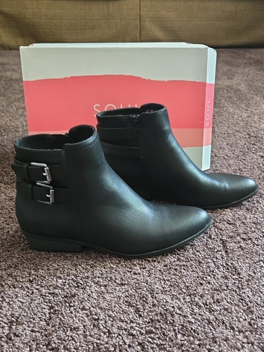 NEW Naturalizer Black Leather Booties 8 M